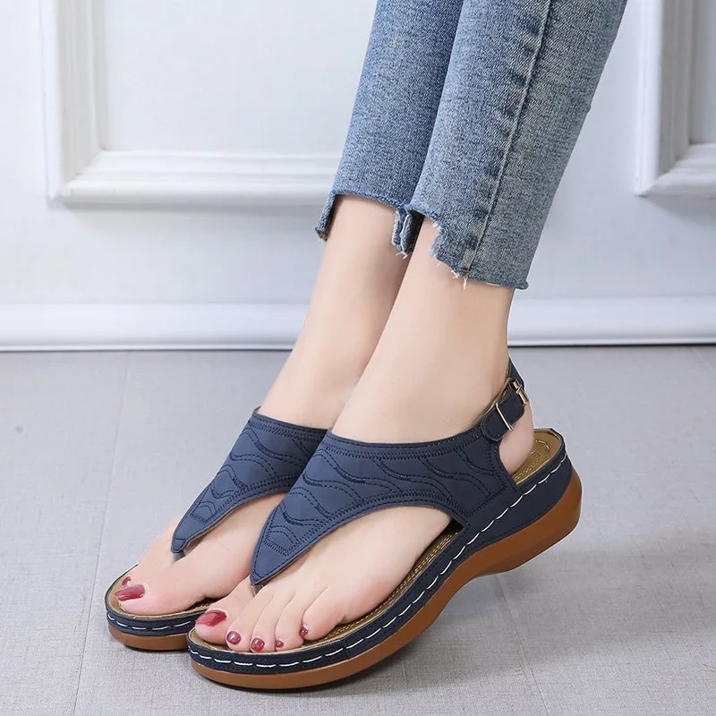 

Women Flat Shoes Women Sandals Solid Color Round PU Slope with Light and Breathable Bag with Non Slip Heel Womens Shoes Shoes