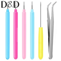 6pcs paper flower quilling tools tweezer and awl rolling curling quilling needle pen for art craft diy paper card making project