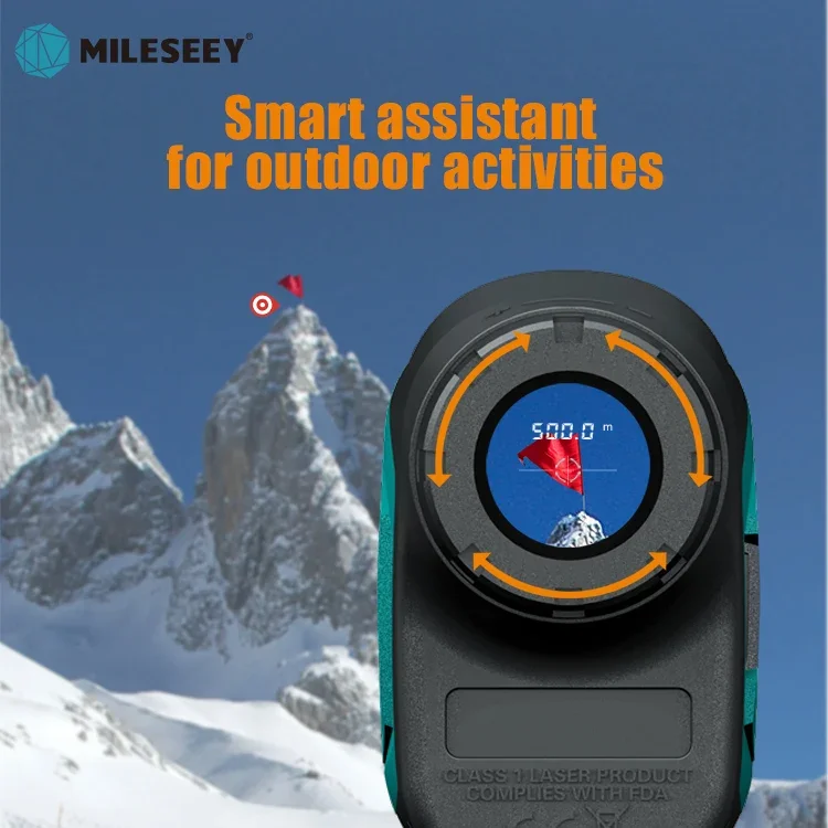 Mileseey PF210 Измеритель дальнего действия 600M Цифровой лазерный дальномер для игры в