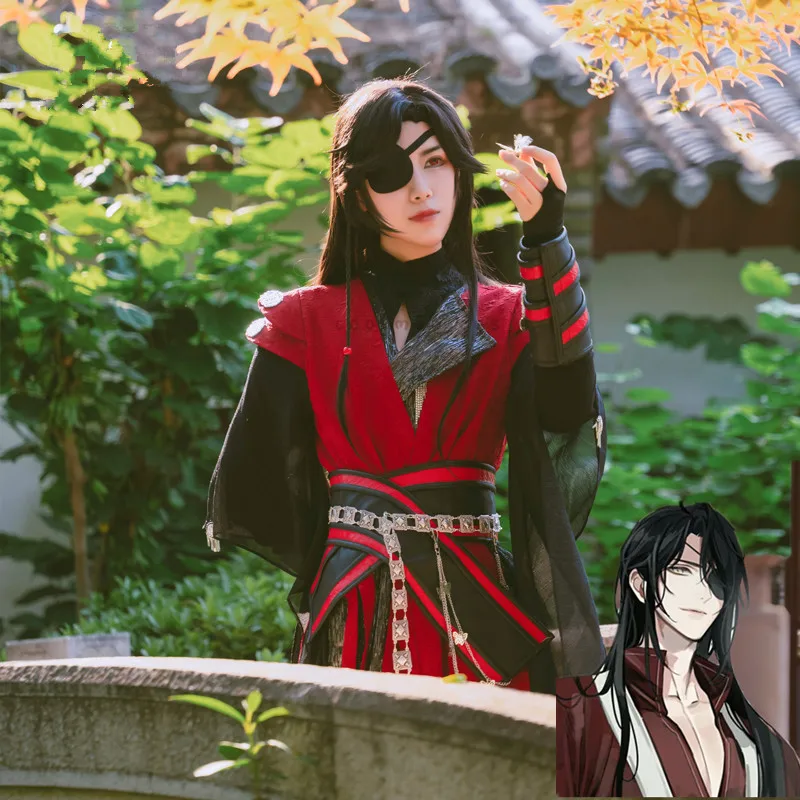 Костюм для косплея Хуа Чэн Tian guan ci fu, черный длинный костюм для косплея, костюм для косплея на Хэллоуин для женщин и мужчин