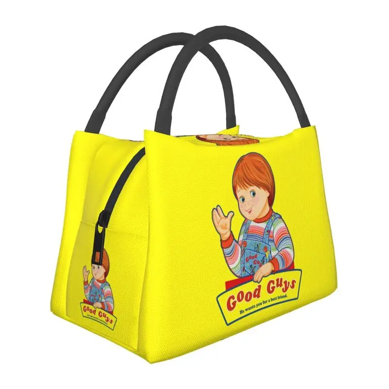 

Good Guys Child's Play Insulated Lunch Tote Bag for Women Chucky Doll Portable Cooler Thermal Bento Box Hospital Office