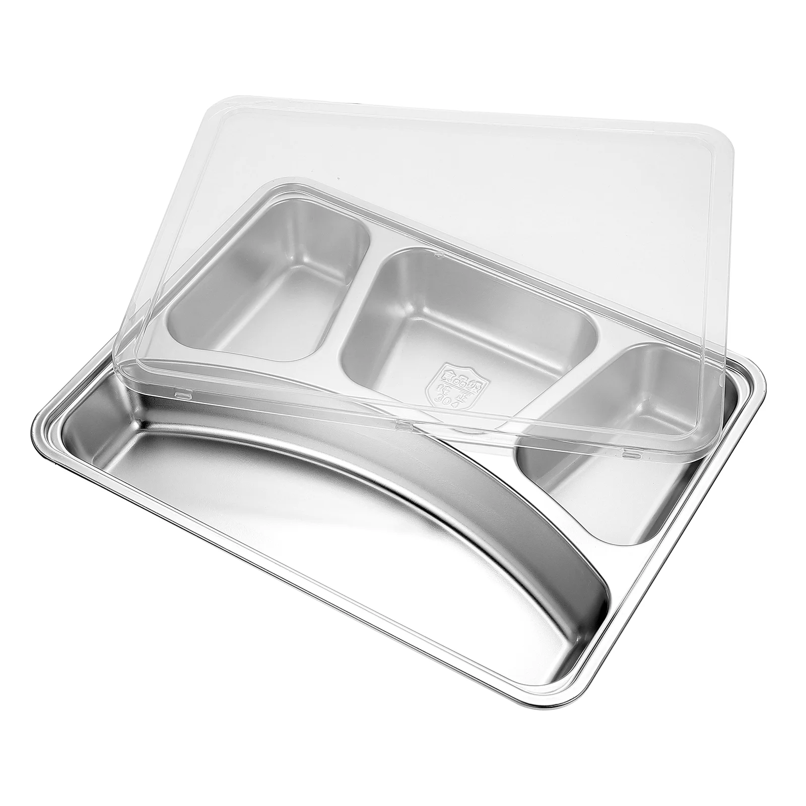 

Divided Tray Lunch Plate Plates Box Compartment Dinner Control Trays Portion School Stainless Steel Kids Dishes Bento Salad