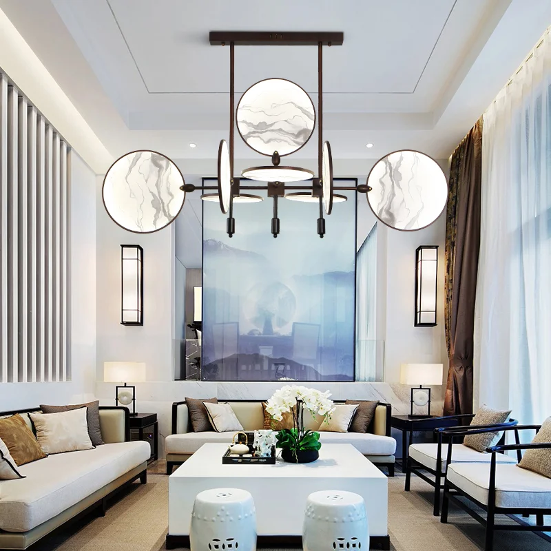 

Pendant Light Vintage Led Iron Marble Chandelier Colgantes Para Techo Sala De Jantar Home Decor Loft Living Kitchen Bedroom Lamp