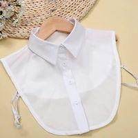 women cotton fake collar blouse vintage detachable shirt collar false collar lapel blouse top women neckwear clothes accessories