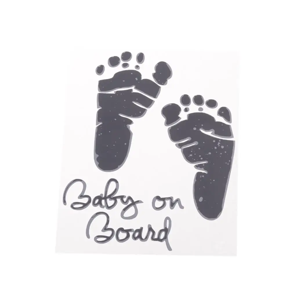 

Reflective BABY ON BOARD Reflective Sticker Vinyl Decal for Car White
