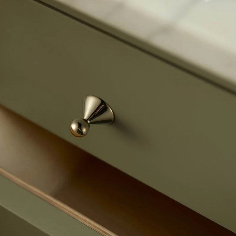 Goo-Ki твердые латунные ручки для ящиков высококачественные серебряные шкафа ручка