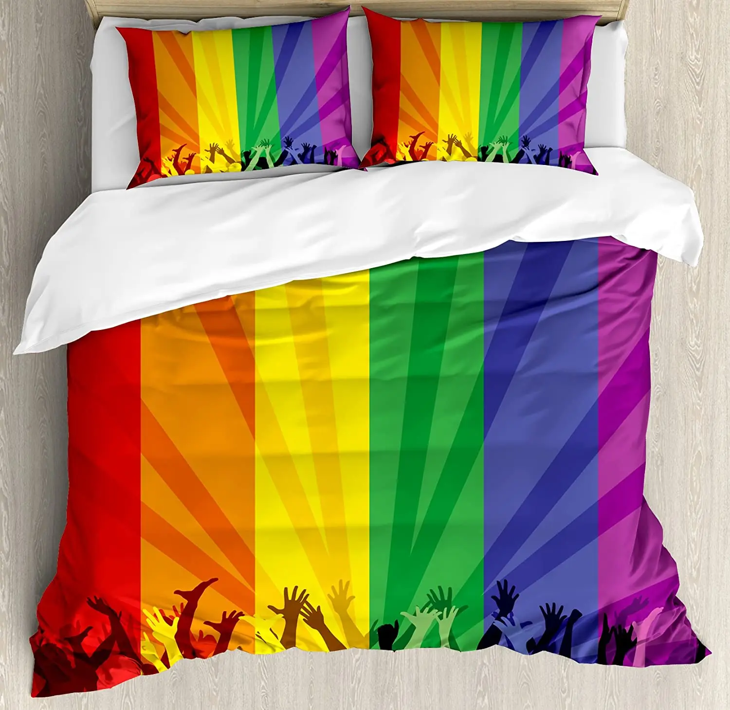 

Pride Decorations Bedding Set For Bedroom Bed Home People Celebrating International Day f Duvet Cover Quilt Cover And Pillowcase