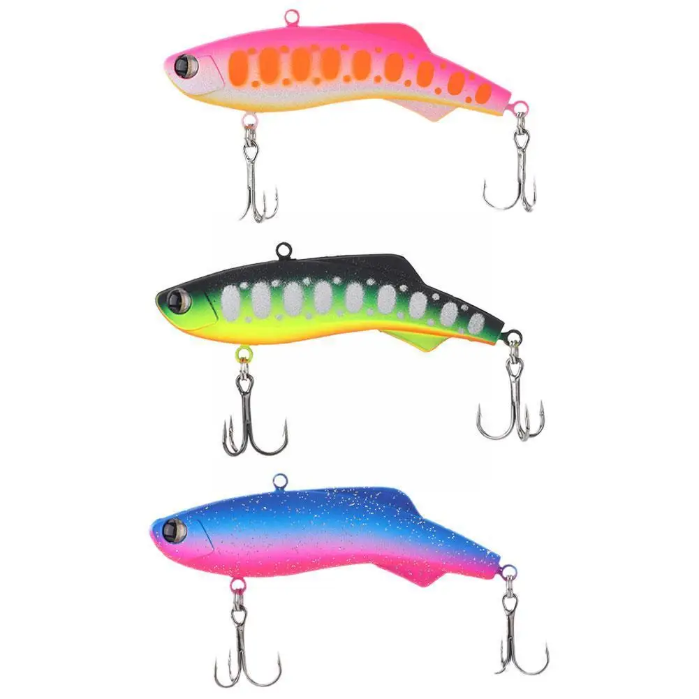 

VIB Fishing Lures Vivid 3D Eyes 3.07 Inches 23g Silicone Bait Sinking Artificial Vibration Bait For Bass Pike Fishing Tackl J7Q7