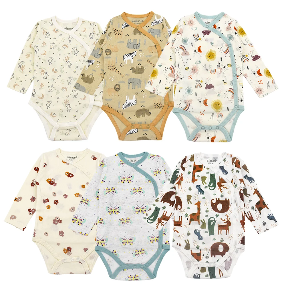 0-24 Months Baby Bodysuit Long Sleeve Printed Autumn Spring Newborn Onesie Infant Boys Clothes Baby Girl Newborn Clothing