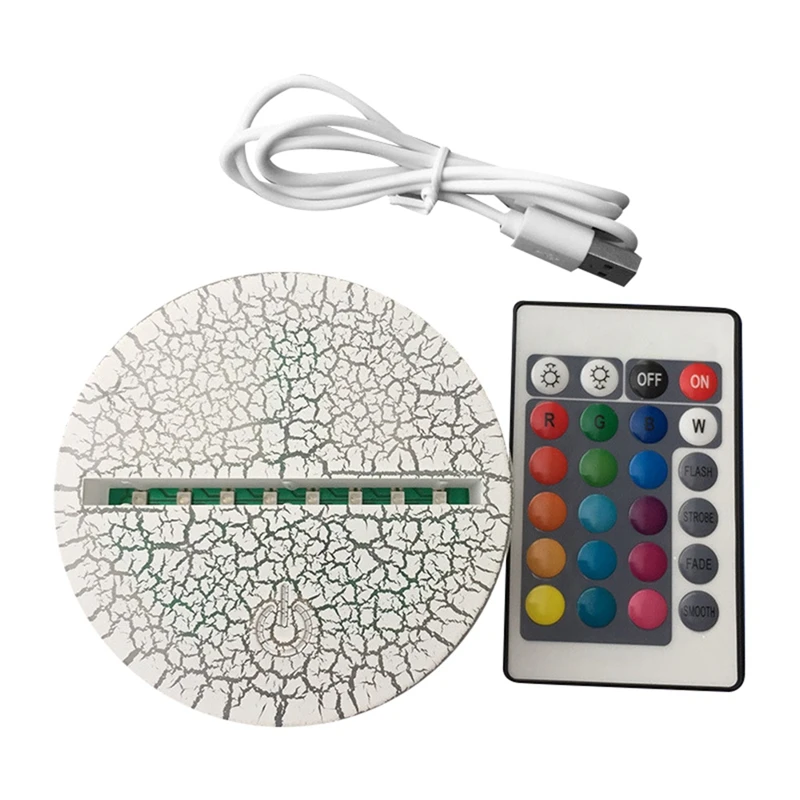 

Best 3D LED Lamp Base,USB Cable Remote Control Light Holder ABS LED Table Night Light Base 7 Color-Adjust Lighting Accessorie
