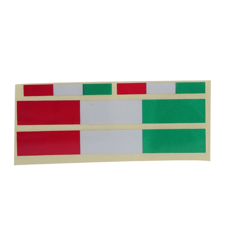 

3 Pcs Reflective Vinyl Italy Flag Car Sticker Motocycle Car Decals Accessories