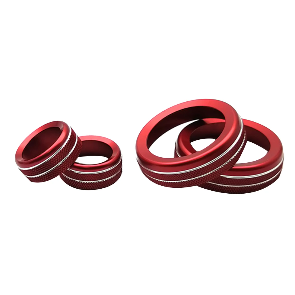 

Car AC Volume Tune Knob Button Cover for 2014-2019 Chevy C7 Corvette Aluminium Trim Interior Accessories 4Pcs, Red