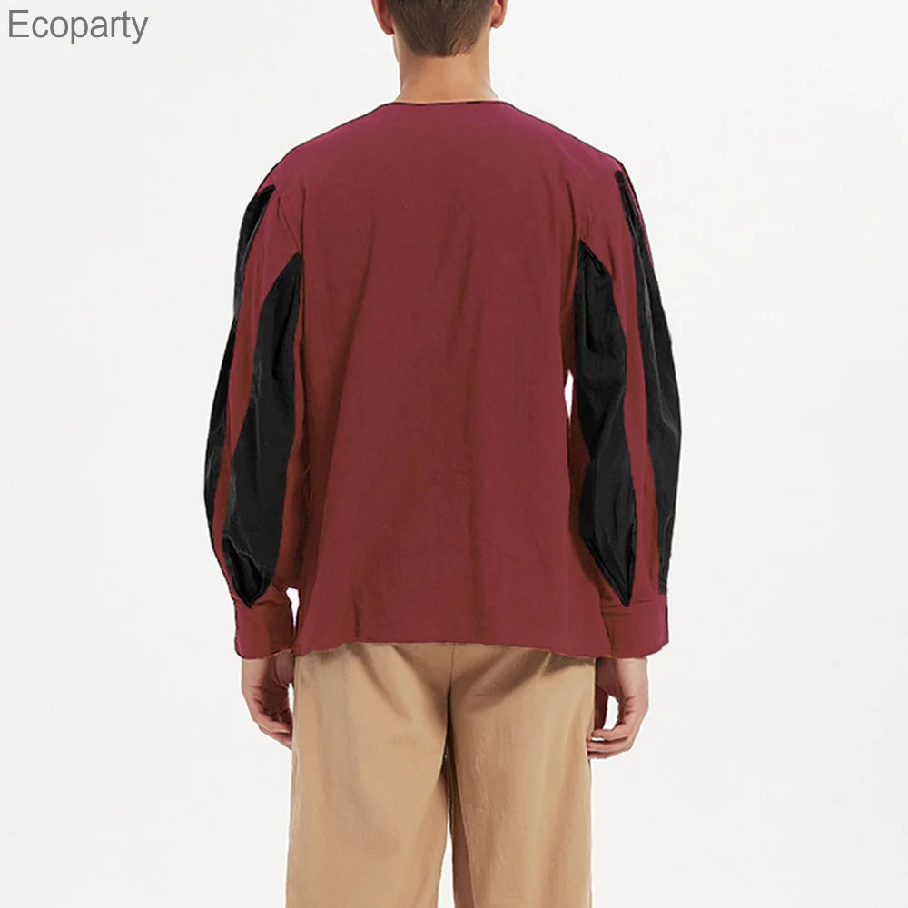 Мужской средневековый рыцарь воин костюм для косплея в стиле ретро блузка со