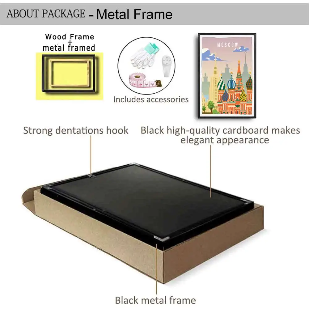 Городской плакат в Москве настенный городской постер с художественным принтом