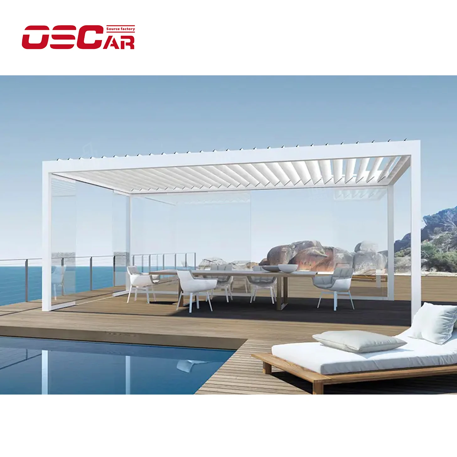 Алюминиевая беседка для жалюзи APRO 3x3m 3x4m 3x5m 4x4m 5x3m 6x4m