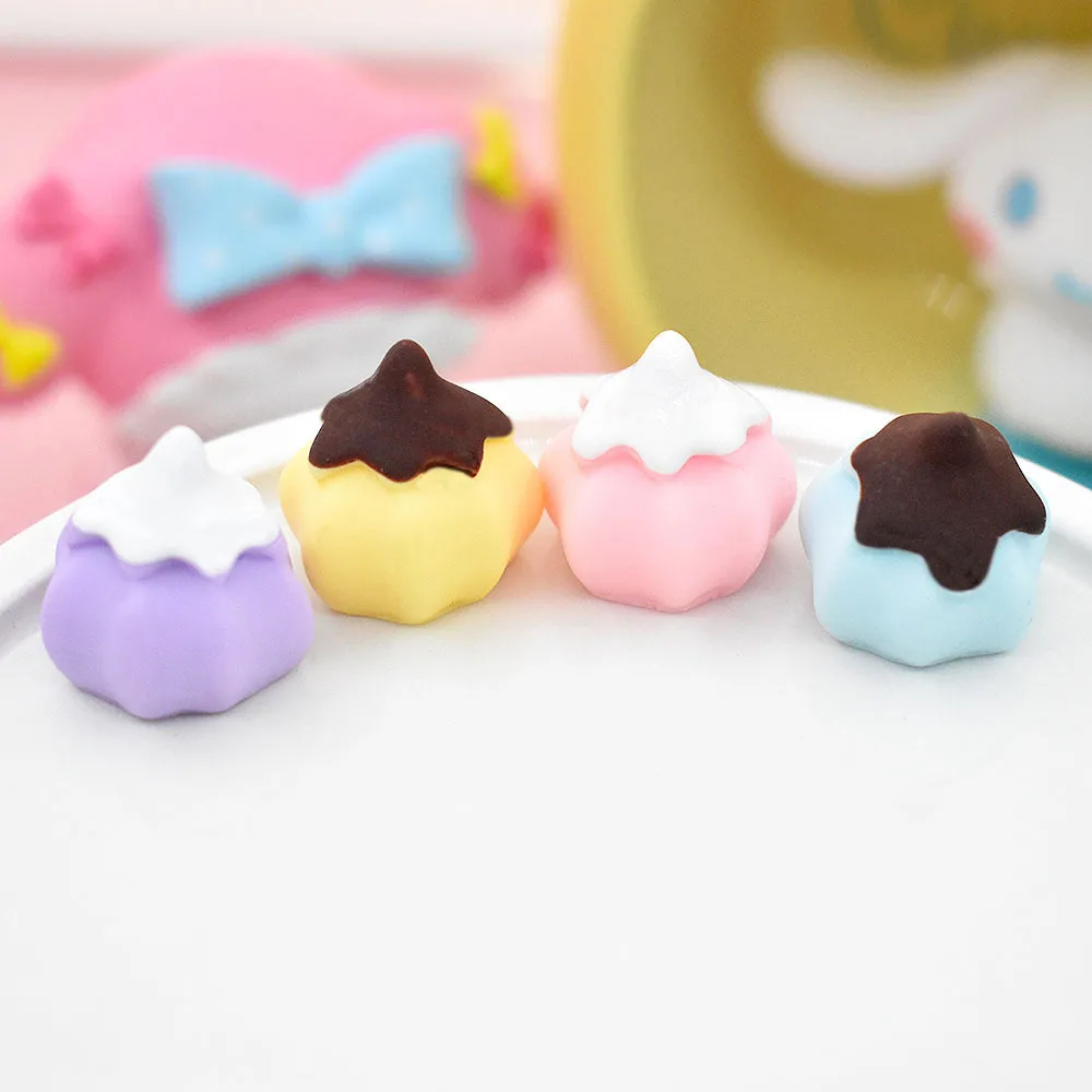 

10pcs Resin Mini Kawaii Cream Cake Miniatures DIY Scrapbooking Supplies Craft Flatback Charm Accessories Material Embellishments