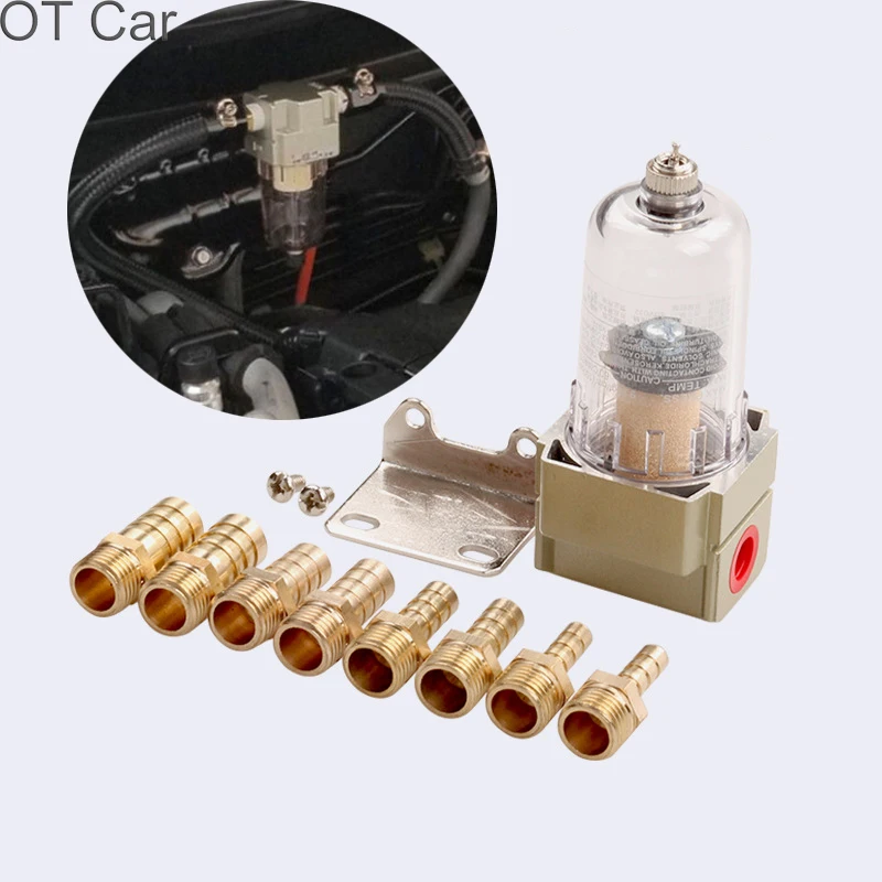 

SMC Aluminum Glass Air Filter Small Vacuum Filter Oil Filter Car Modification For Universal Cars Accessories Parts Supplier