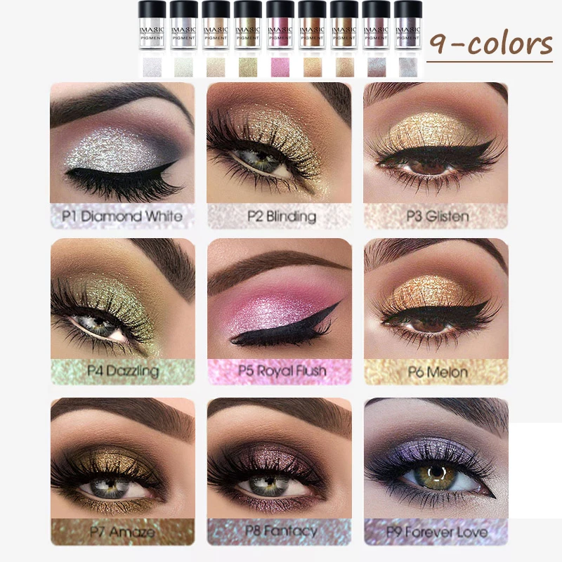 

9 Colors Glitter Eye Shadow Loose Powder Diamond Shine Eyeshadow Pigment Sparkle Beauty Makeup Cosmetic Wholesale