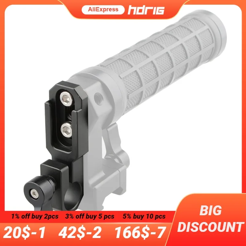 

Однорычажный зажим HDRIG для DSLR-камеры 15 мм с холодным башмаком (черный и красный) подходит для 15-миллиметровой рельсовой системы для DSLR GH5 Emos100 ...