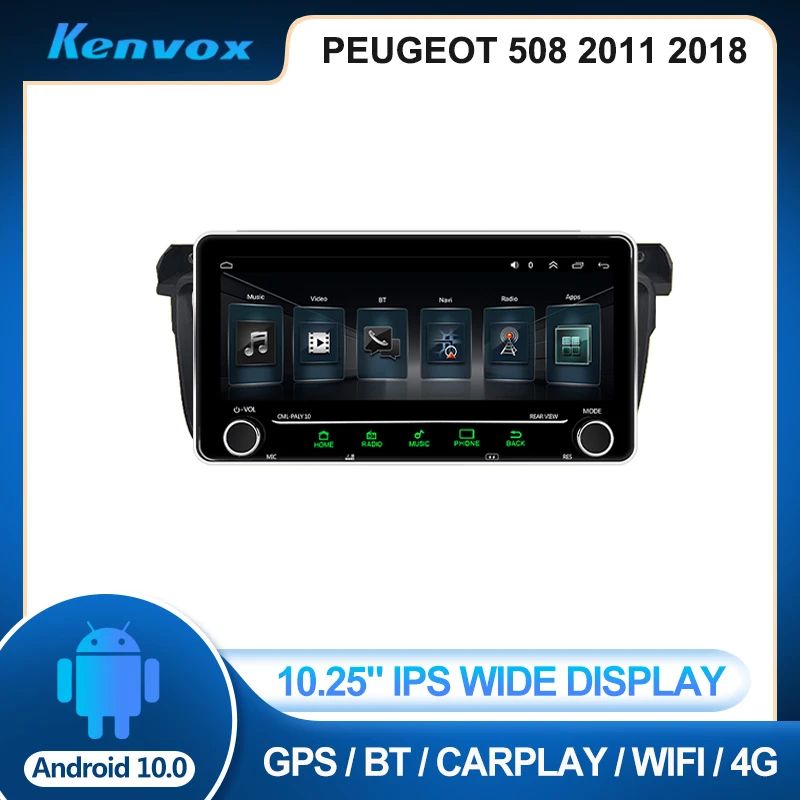 Автомагнитола 2 din 10 25 дюйма IPS Android для PEUGEOT 508 2011 2018 |