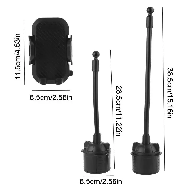 

Car Cup Holder Phone Mount Adjustable Gooseneck Stand for 3.5-7\" Mobile Phones Adjustable Gooseneck Stand