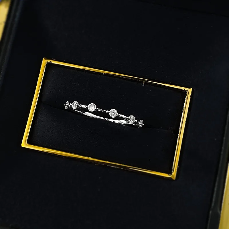 Кольца из стерлингового серебра Apaison 925 ослепительные высокоуглеродистые