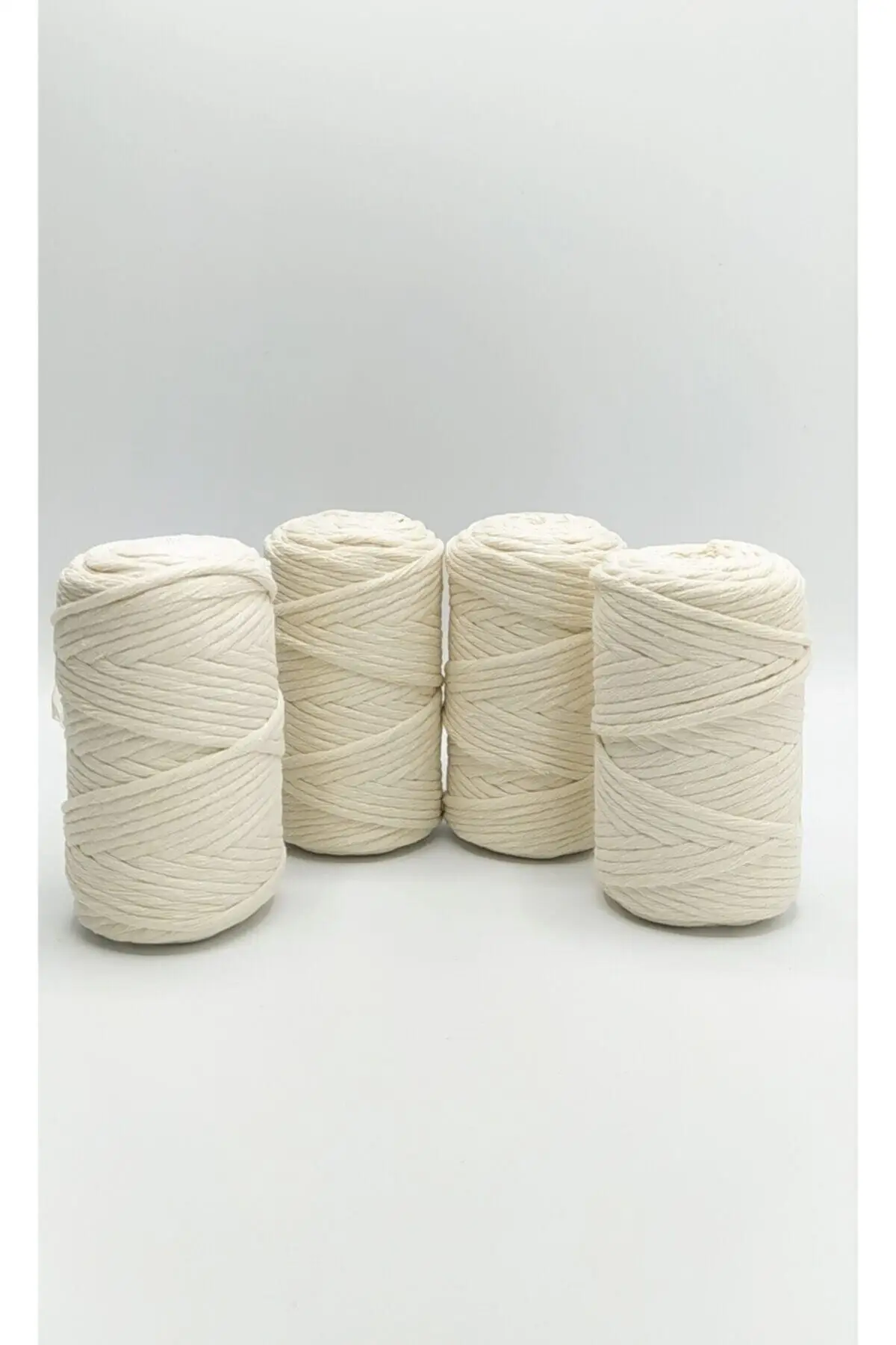 

Необработанная белая нить для сканирования Makrome, 1 кг, хлопок 3,0/3,5 мм, 4x г