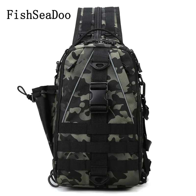 Купи Multifunctional Camouflage Fishing Lures Tackle Bags Shoulder Crossbody Backpacks Fish Gear Storage Nylon Outdoor Tactical Packs за 1,974 рублей в магазине AliExpress