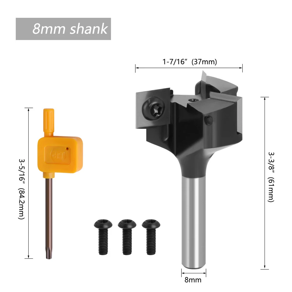 

Planer Bit Milling Cutter Tools Three Edge T-shape Wood Planer Bit 12*12mm 3 Flute CNC Cemented Carbide For Wood