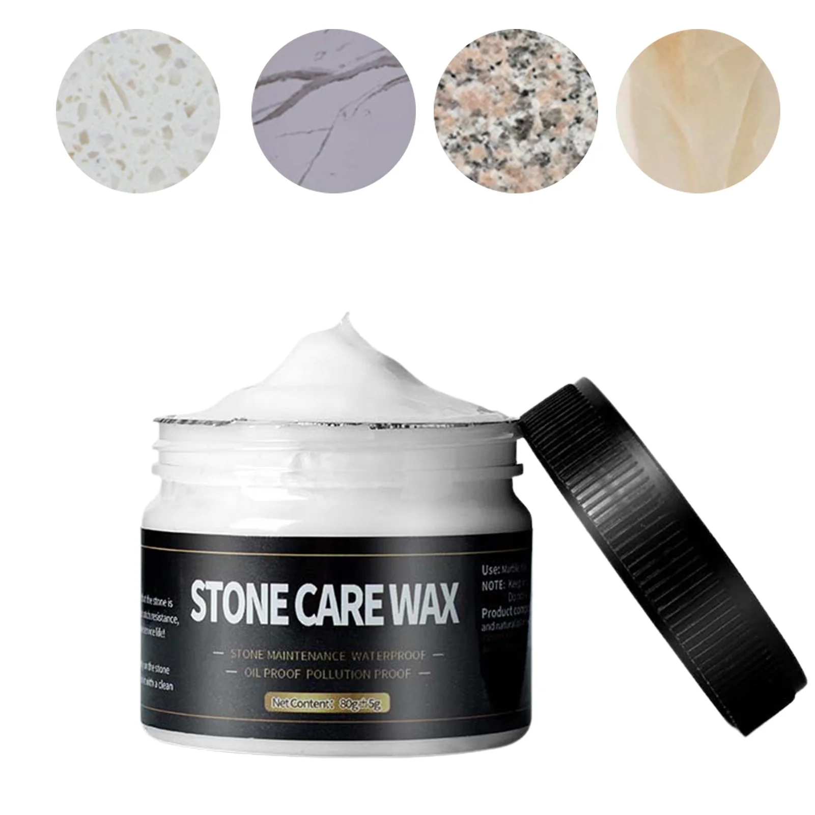 

80g Stone Care Wax Durable Protective Stone Maintenance Tile Polishing Wax Ceramic Repair Paste Repair Polishing Wax
