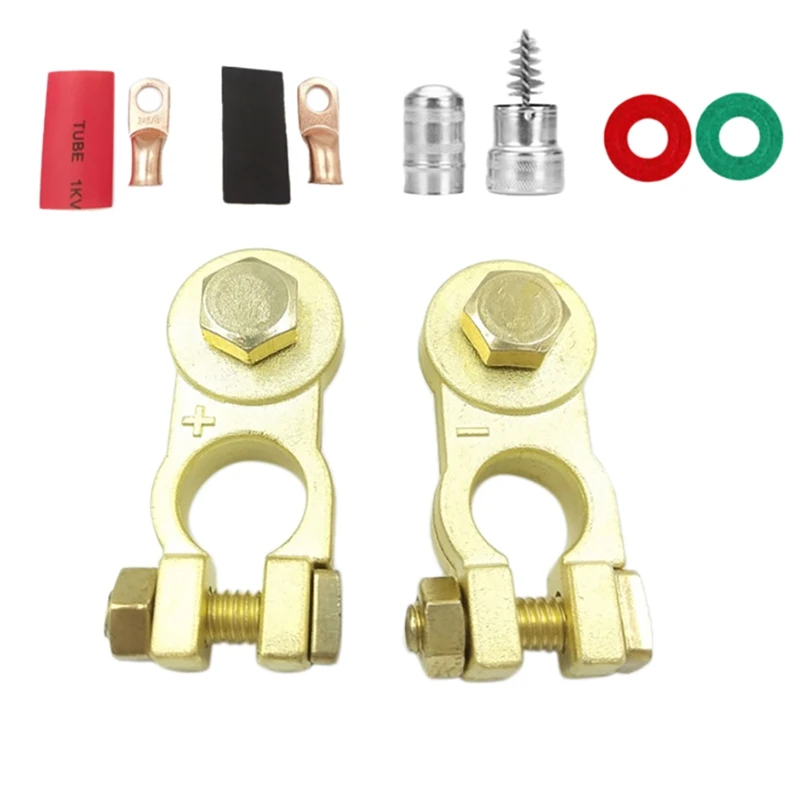 

Positive & Negative Battery Terminals Connectors Clamps Terminal Connector Car Van Motorhome