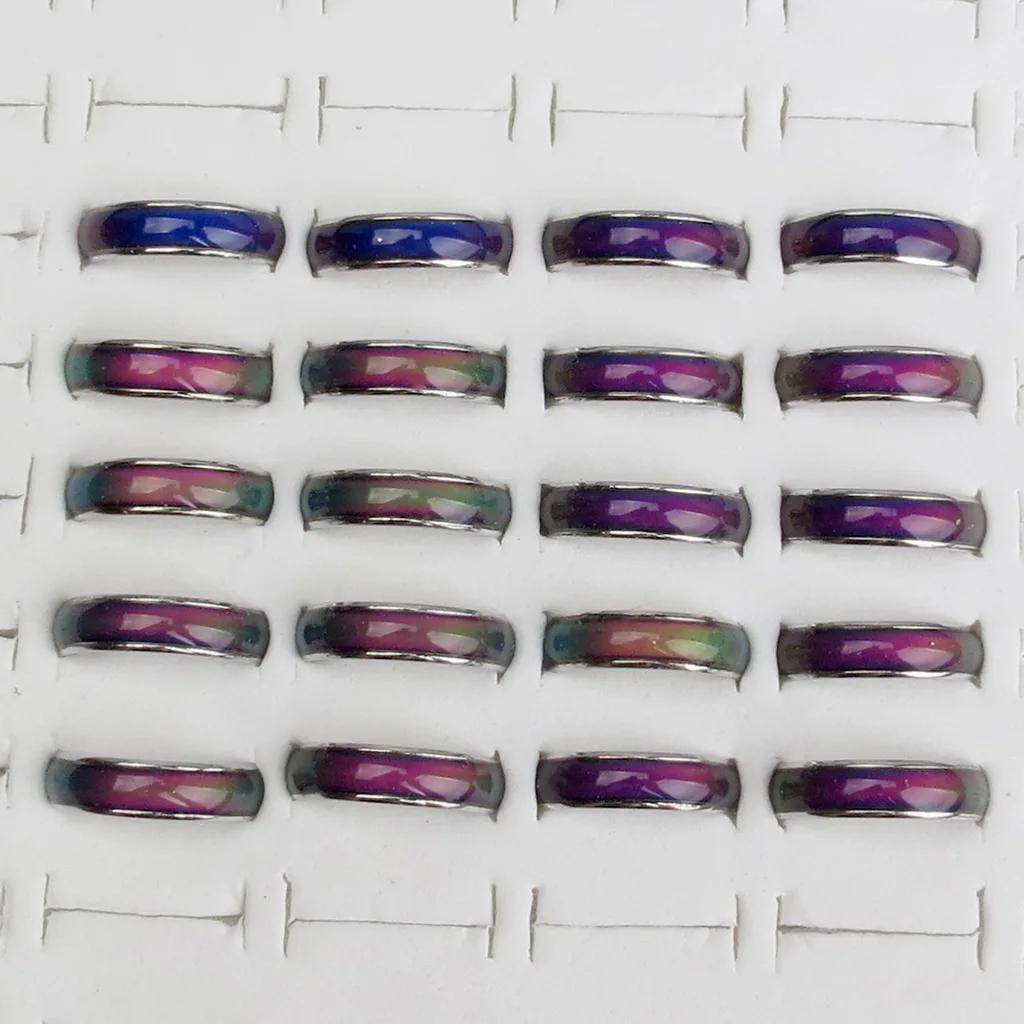 Кольцо настроения 6 мм модное меняющее цвет ювелирное изделие для женщин