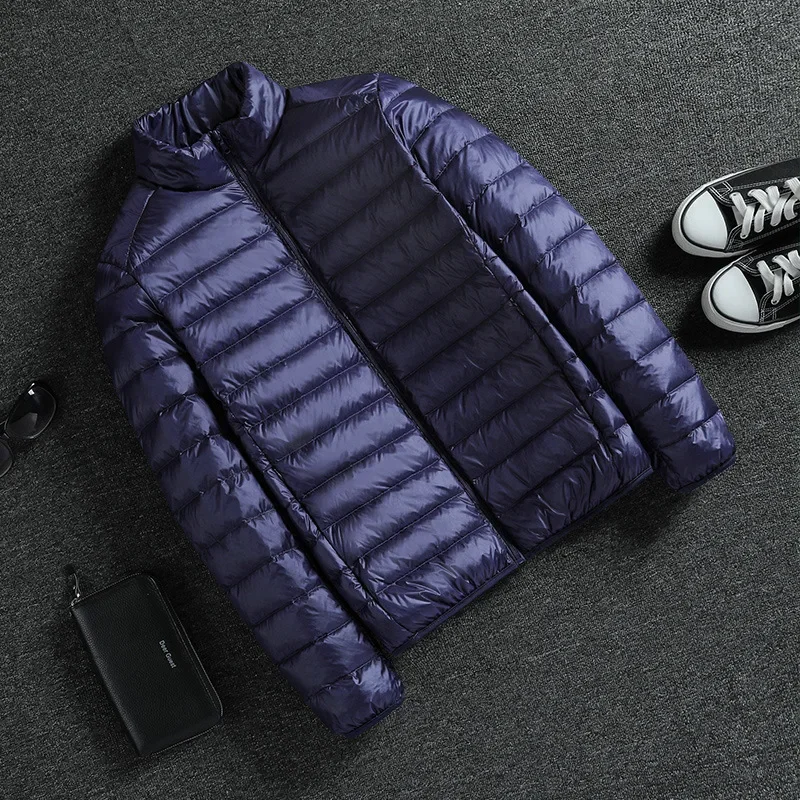Новинка 2024 мужской пуховый жилет модный легкий с воротником-стойкой на плечах