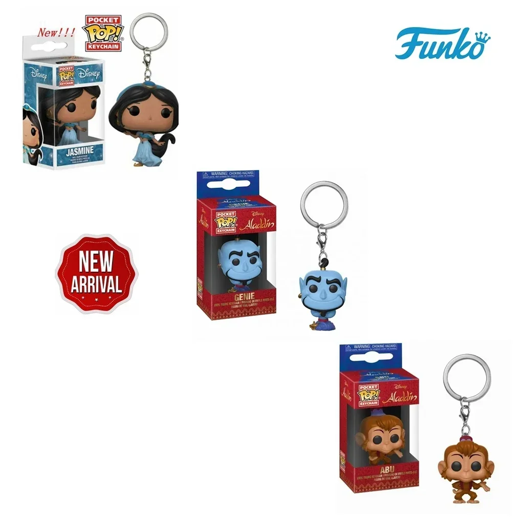 FUNKO POP Disney Карманный поп-брелок JASMIN Aladdin &amp Genie Abu Виниловые фигурки Принцесса