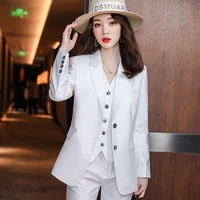korean spring dress large office womens dress business white collar formal dress professional dress pink suit pants