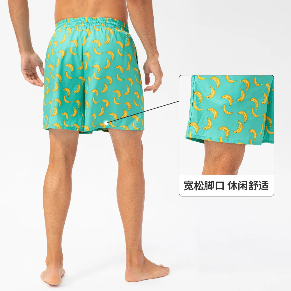 Male Quick-drying Beach Pants Summer Men Beach Surfing Holiday Hot Spring Mesh Lining Easy Leisure  Pants