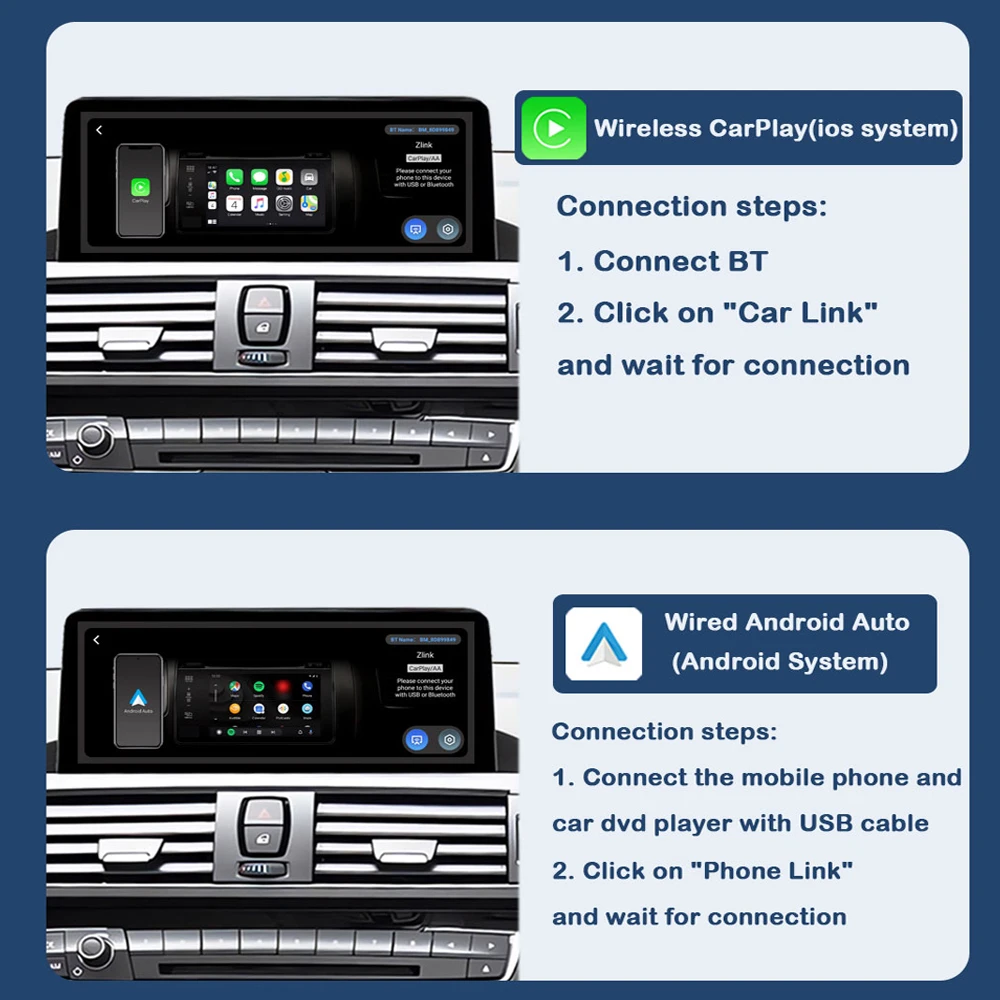 Автомобильный мультимедийный плеер KJ-NAVI для BMW X1 X2 F48 2016 2019 с Android Wi-Fi GPS-навигацией