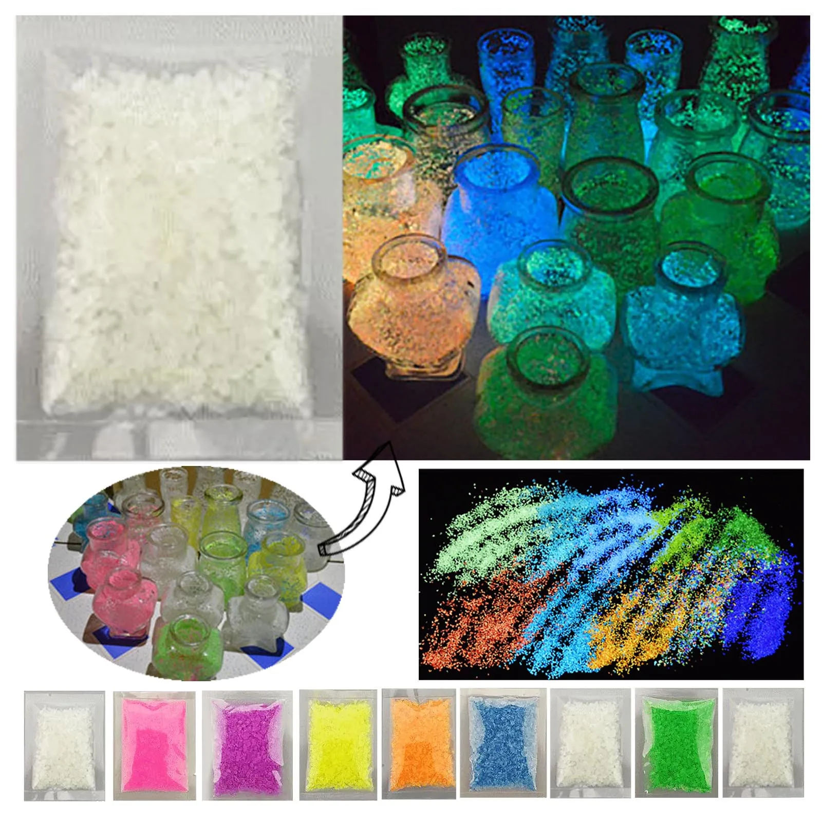 

Luminous Sand Stones Glow In The Dark Sand For Aquarium Fish Tank Decoration New