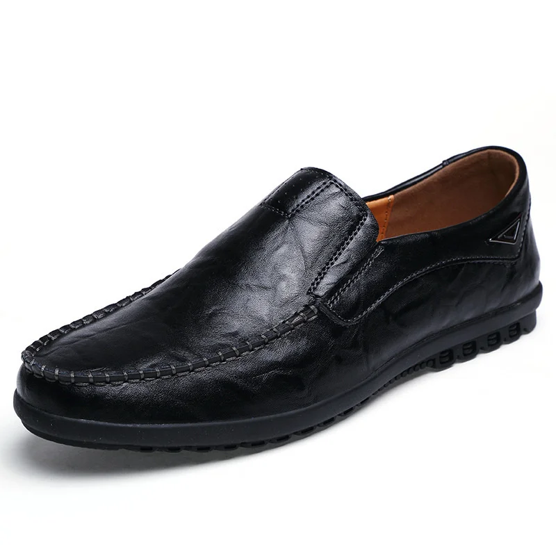 

Мужские повседневные туфли из натуральной кожи, роскошные Брендовые мужские мокасины 2023, дышащие слипоны, черная обувь для вождения, технические размеры 37-47