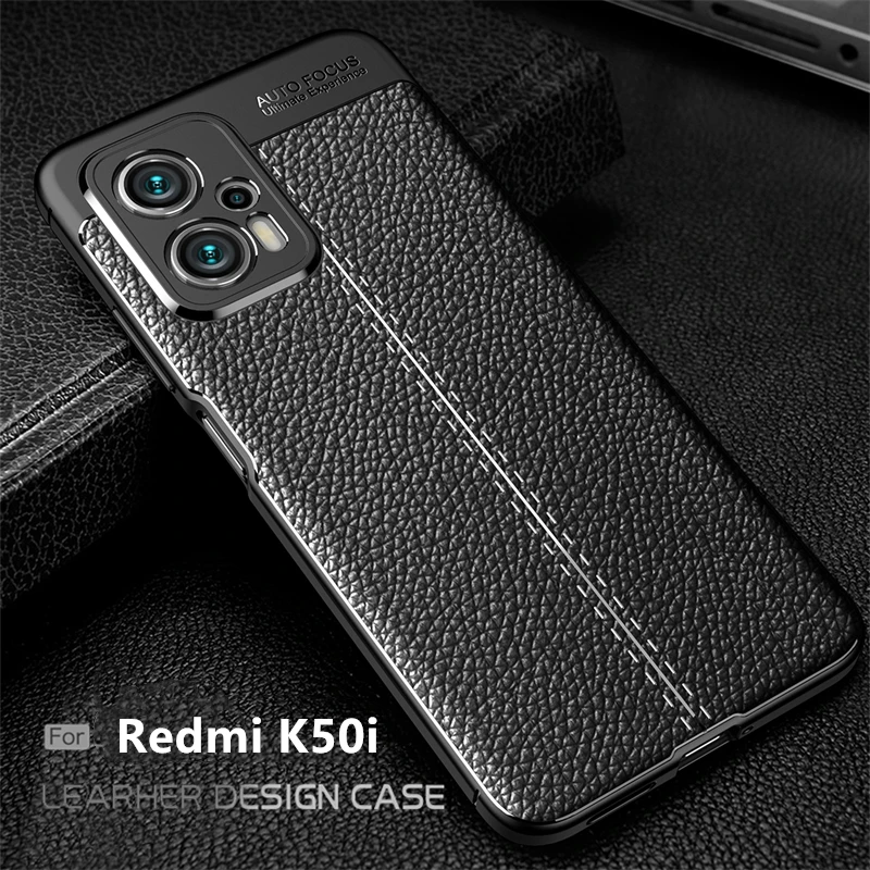 

Чехол для Xiaomi Redmi K50i, чехол для Redmi K50i, бампер для телефона, задняя Противоударная задняя панель из мягкой кожи ТПУ для Fundas Redmi K50i, чехол