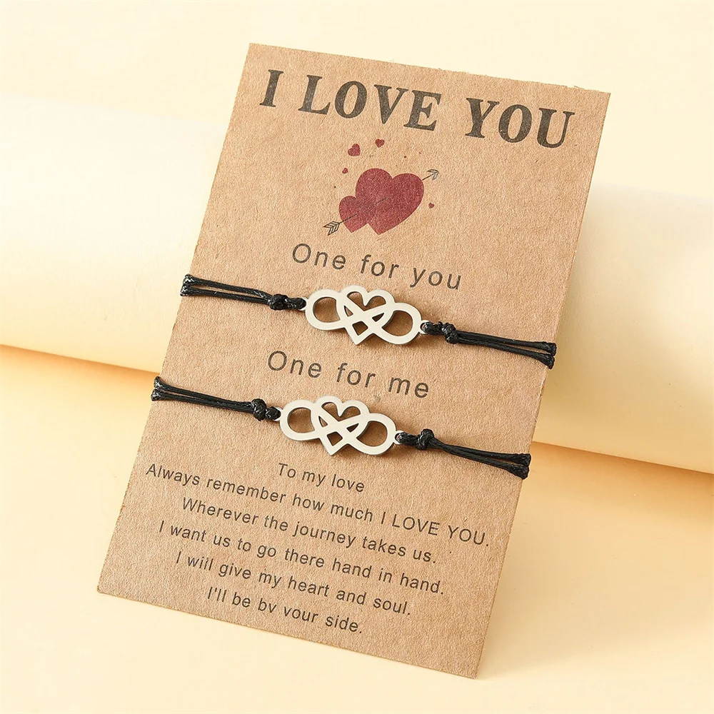 

Charmsmic Classic Infinity Eight Charm Bracelets For Lovers Stainless Steel High Quality Anti Allergy Wristband Hand Jewelry