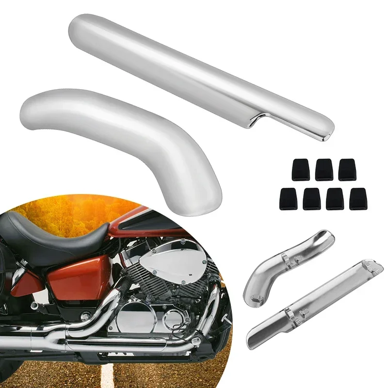 

Для Honda Shadow ACE VT400 VT750 1997-2013 мотоциклетный глушитель выхлопной трубы протектор для ног хромированный изогнутый тепловой экран защитная крышка