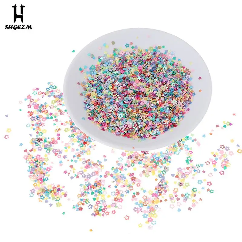 Смешанный стиль звезда сердце Снежинка Лазерная пайетка Сделай Сам кавайные