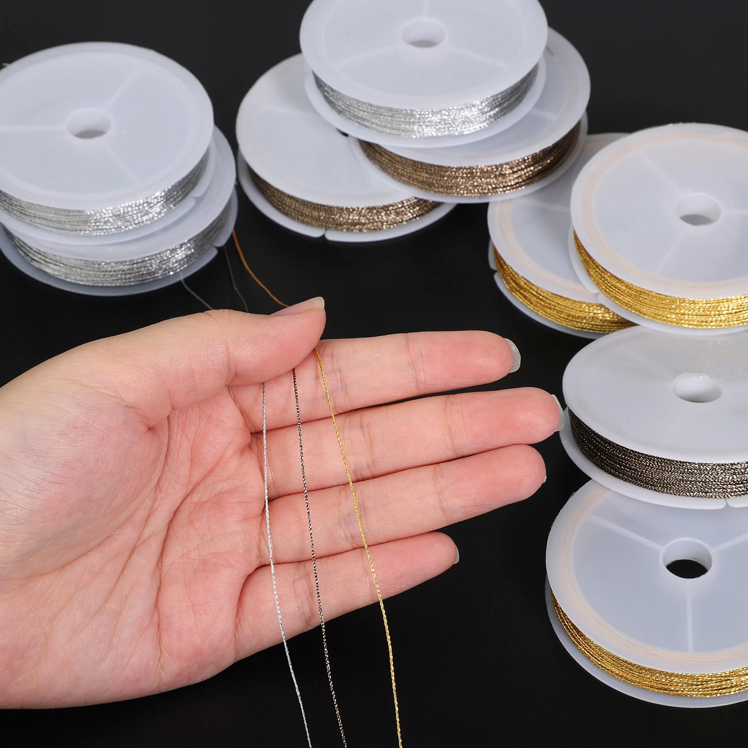1 рулон 10 метров 0 4 мм шнур для бисероплетения проволока нить блестящие нитки
