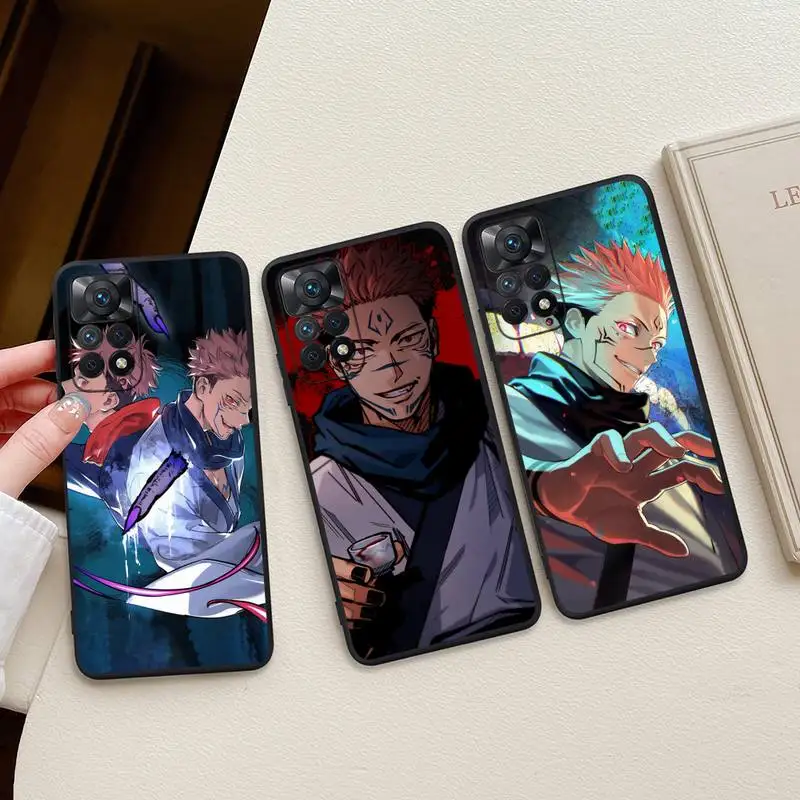 

Anime Jujutsu Kaisen Yuji Itadori Phone Case For Redmi Note 11E 11S 11 10 9 Pro 9A K20 K30 K40 Soft Silicone Cover