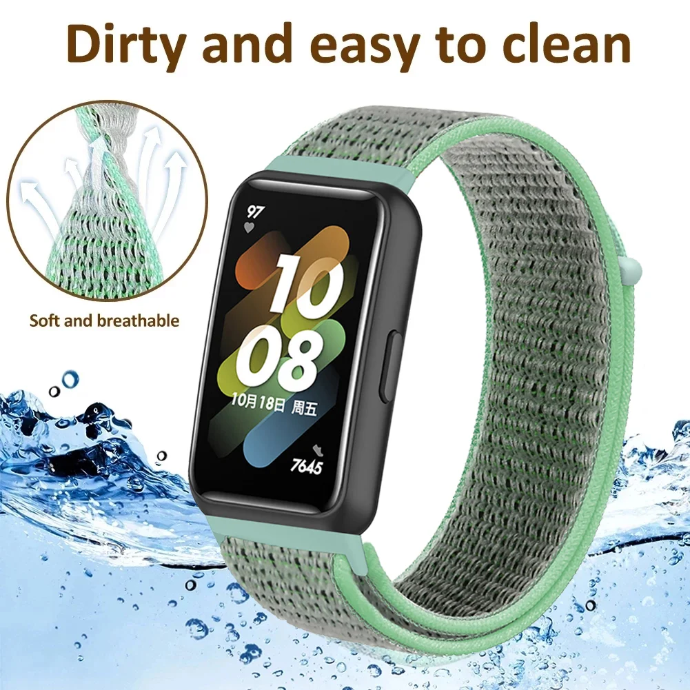Фото Нейлоновый ремешок с петлей для Huawei Band 10 9 8 7, оригинальный дышащий ремешок, умный браслет Correa для Huawei Band 10 9 8, ремень №3