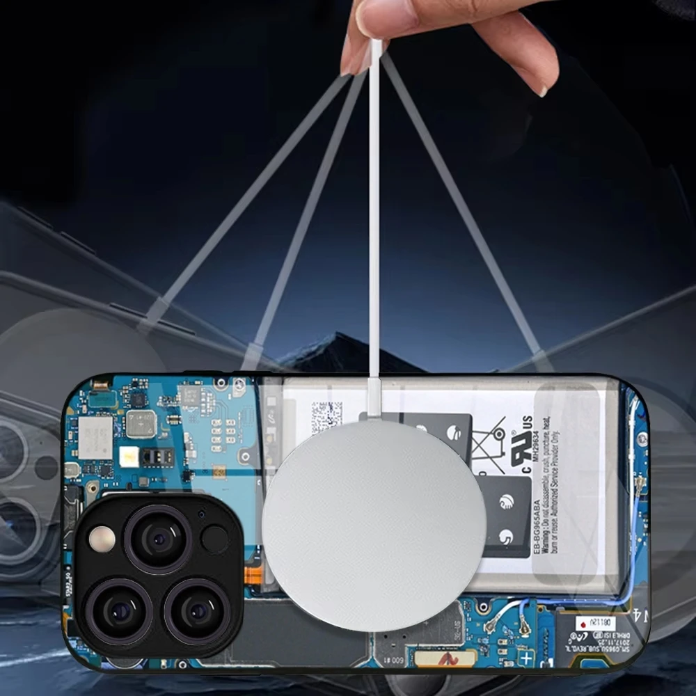 Circuit Board Phone Case NEW 2024 Tempered Glass For IPhone 16 15 Promax 14 13 Pro 12 11 plus Covers