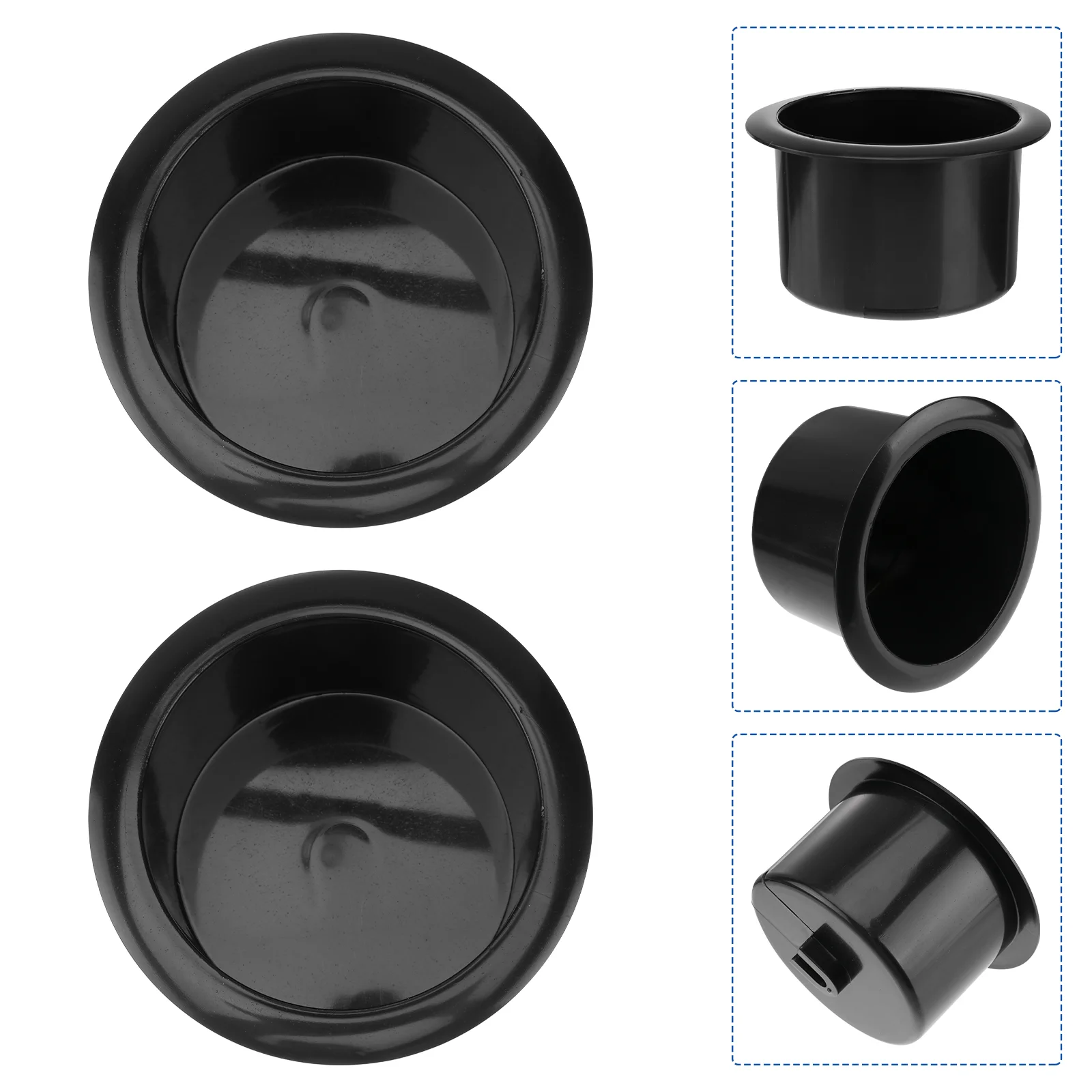 

Black Plastic Recliner-Handles Replacement Cup Holder Insert For Sofa Boat Rv Couch Recliner Car Truck Poker Table