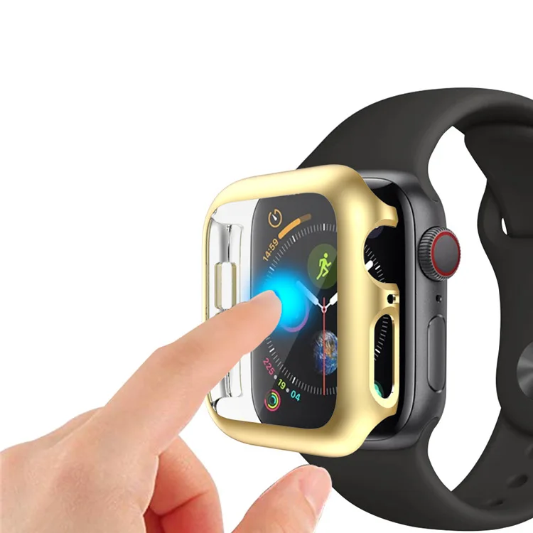 Smart Watch Case Shell Plating Hard PC Protective Case Full Cover Screen Protector For Apple Watch Series 5 4 iWatch 38mm 44mm
