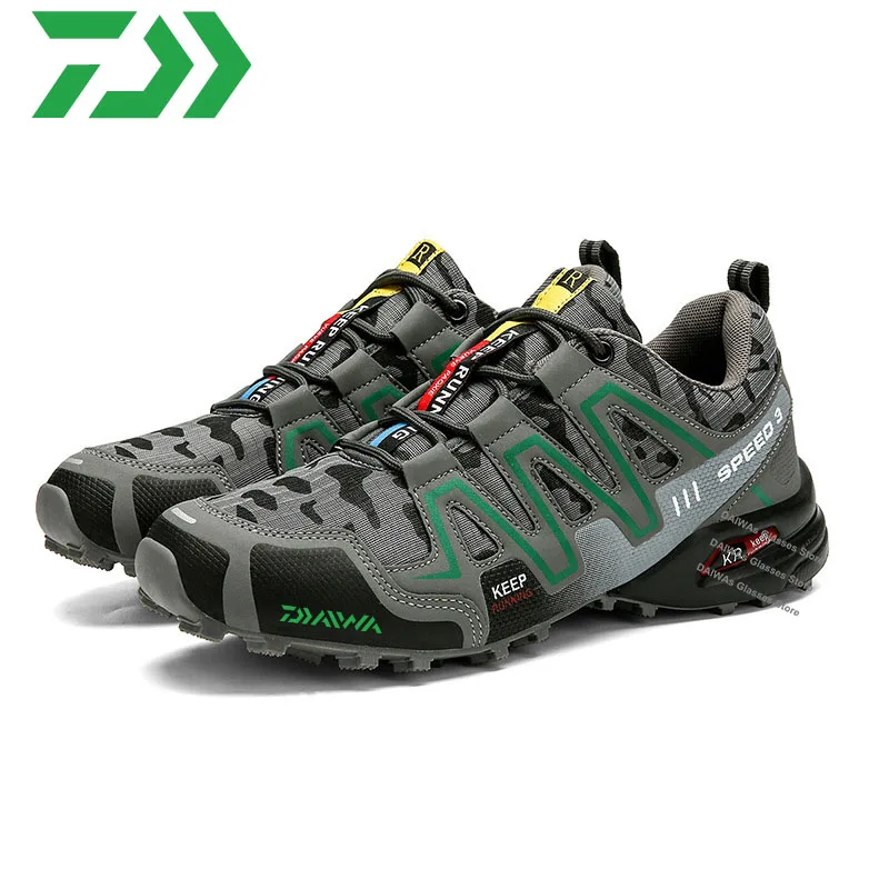 

Ботинки Daiwa мужские для походов на открытом воздухе, водонепроницаемая обувь для рыбалки, горные сапоги из натуральной кожи, для лесного мас...